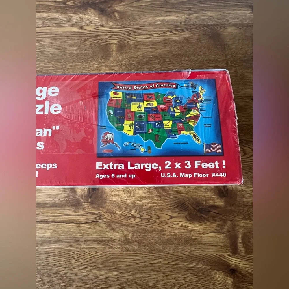 Melissa & Doug USA Map Floor Puzzle 51 Jumbo Pieces New